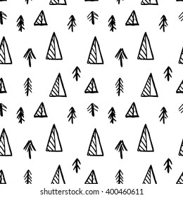 Kids fun seamless pattern for party. Monochrome and funny background. Abstract seamless texture can be used for celebration or party.