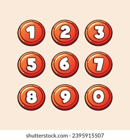 Kids game buttons for UI design vector assets 