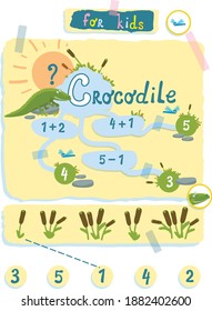 kids game crocodile way zoo abc logic