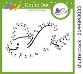 Kids game dot to dot. Connect drawing by numbers of stingray. Activity page with riddle and coloring book. Children vector printable education worksheet.