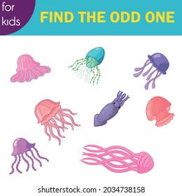 Kids game find the odd one