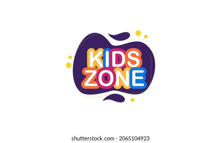 Kids game zone flat icon vector