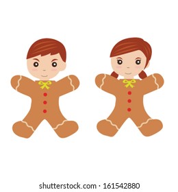 Kids in ginger bread costume