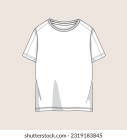 kids, girl t-shirts, woven top, blouse, vest, tee, pullover flat sketch illustration
