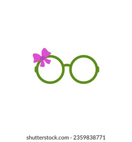 Kids glasses. Children eyeglasses. Simple minimal colored vector on empty white clean background.