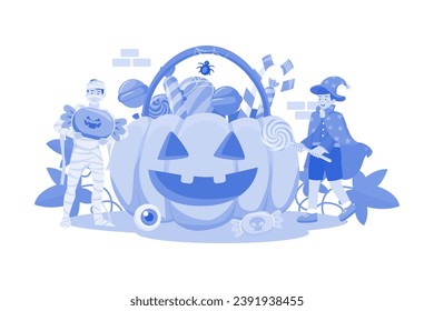 Kids Go To Parties, Trick Or Treat And Have Fun On Halloween