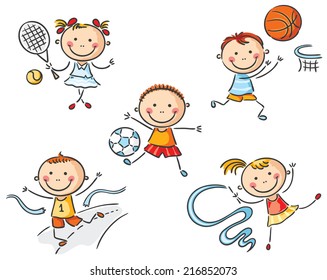 Kids going in for sport