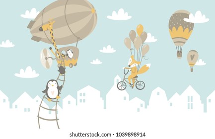 
Kids graphic illustration. Using for print on the wall, pillows, decoration kids interior, baby wear and shirts, greeting card, vector and other - Shutterstock ID 1039898914