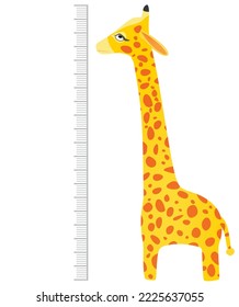 Kids growth check. vector illustration
