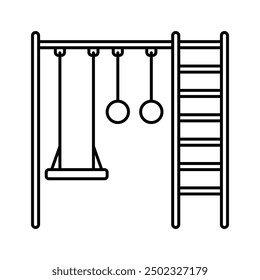 Kindergymnastik editierbares Strichliniensymbol