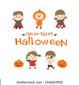 Kids Halloween Costume Vector Stock Vector (Royalty Free) 1543653902 ...