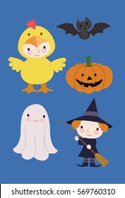 Kids in Halloween Costumes