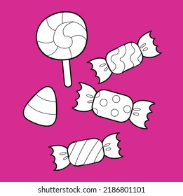 Kids and Halloween Theme Digital Stamp