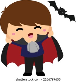 Kids and Halloween Theme Illustration Vector