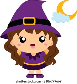 Kids and Halloween Theme Illustration Vector