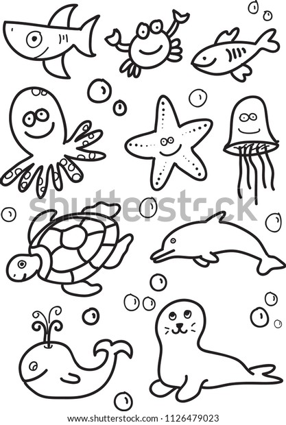 Cartoon Easy To Draw Sea Animals - mendijonas.blogspot.com