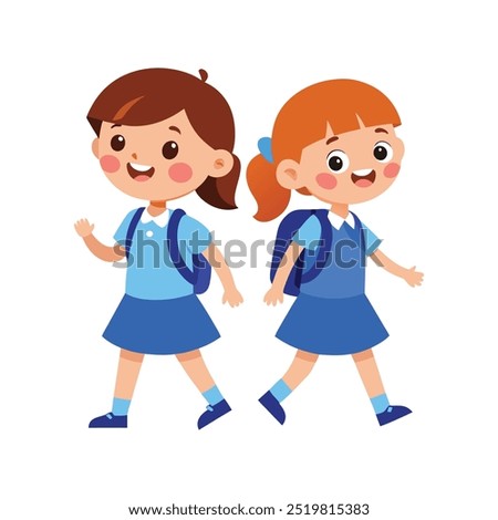 kids are happily going school