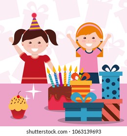 Kids Happy Birthday Stock Vector (Royalty Free) 1063139693 | Shutterstock