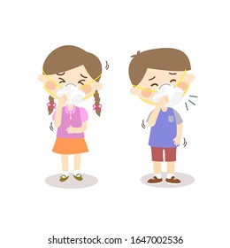Los niños tienen un vector de tos