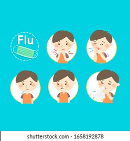 Kids have a Flu vector
