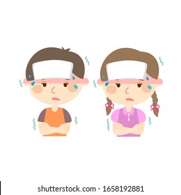 Kids have a Flu vector