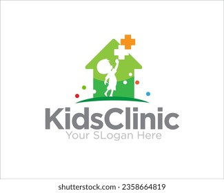 kids health clinic for medical service and clinic logo