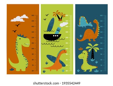 Kids height chart. Child height meter for kindergarten.