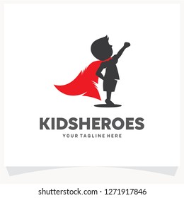 Kids Heroes Logo Design Template Inspiration