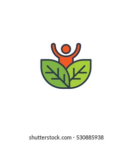 Kids Hide Seek Play Vector Logo Design Element