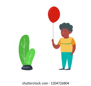 kids with his balloon. people/kids illustration