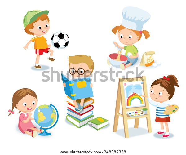 Kids Hobbies Stock Vector Royalty Free 248582338