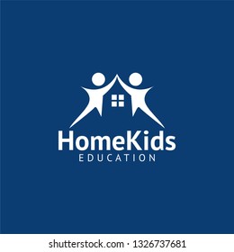 Kids and home logo combination, design inspiration vector template for any purpose