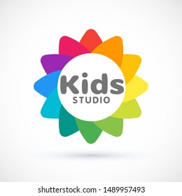 Kids icon chuild sign template game concept