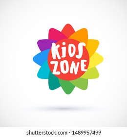 Kids icon chuild sign template game concept