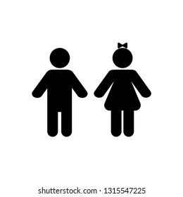 Kids icon on white background. Vector illustration