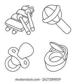 Kids Icon Pack Vector Illustration