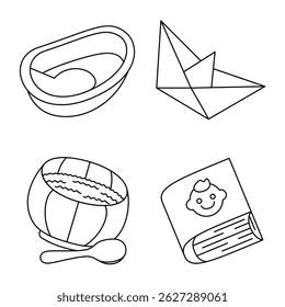 Kids Icon Pack Vector Illustration