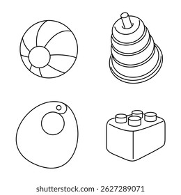 Kids Icon Pack Vector Illustration