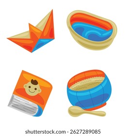 Kids Icon Pack Vector Illustration