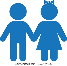 kids icon simple vector illustration