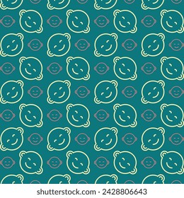 Kids icon trendy repeating pattern beautiful vector illustration blue background
