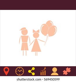 Kids  icon. Vector design. 