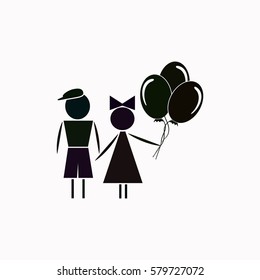 Kids  icon. Vector design.