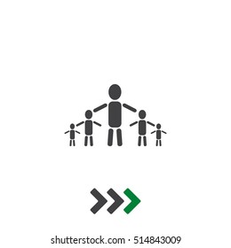 Kids Icon Vector flat design style