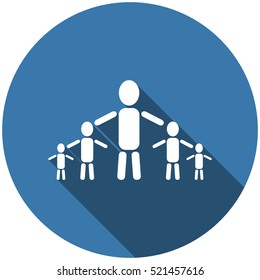 Kids Icon Vector flat design style