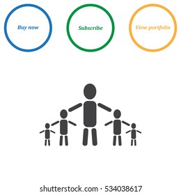 Kids Icon Vector flat design style