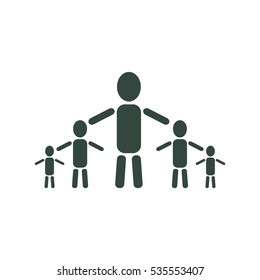 Kids Icon Vector flat design style