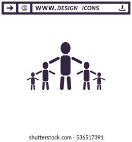 Kids Icon Vector flat design style
