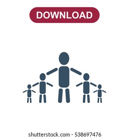 Kids Icon Vector flat design style