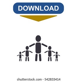 Kids Icon Vector flat design style